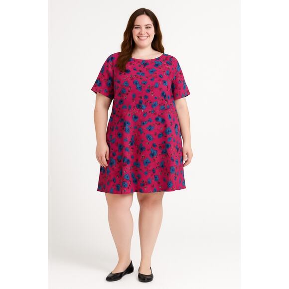 Lane Bryant Retro Floral Jersey Sheath Dress – NWT – Size 22/24 - Picture 1 of 5
